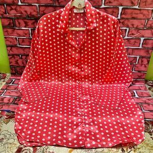 Victoria’s Secret sleep shirt nightgown polka dot Gold label M/L